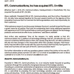 thumbnail of Acquisition Press Release